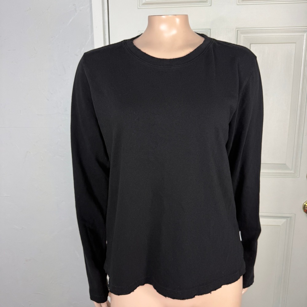 Le Bon Shoppe Women's Shirt Small Crew neck Long sleeve Knit Cotton Casual J3-8